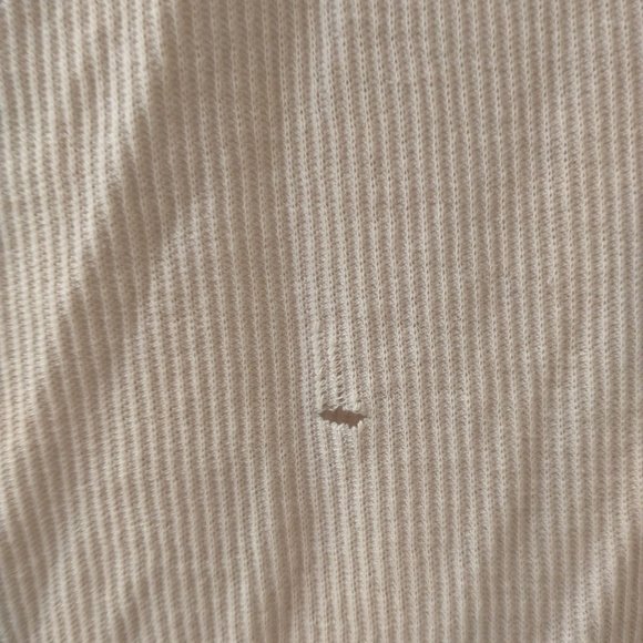 White Button Henley T-Shirt - Picture 5 of 6